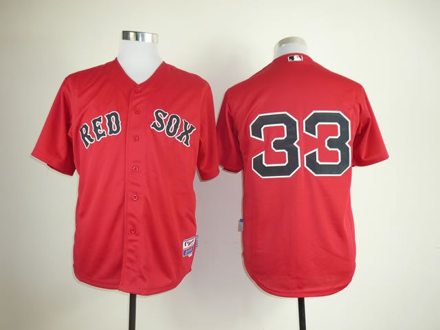 Men Boston Red Sox #33 Varitek Red MLB Jerseys->boston red sox->MLB Jersey